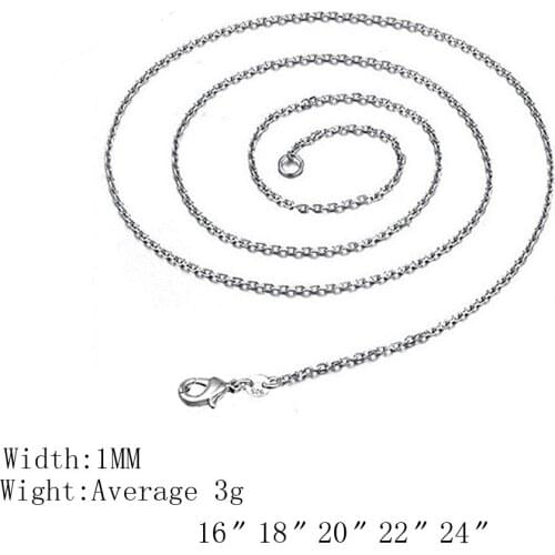 Best selling 925 sterling silver chain classic O-chain 925 sterling silver lobster buckle jewelry accessories silver accessories