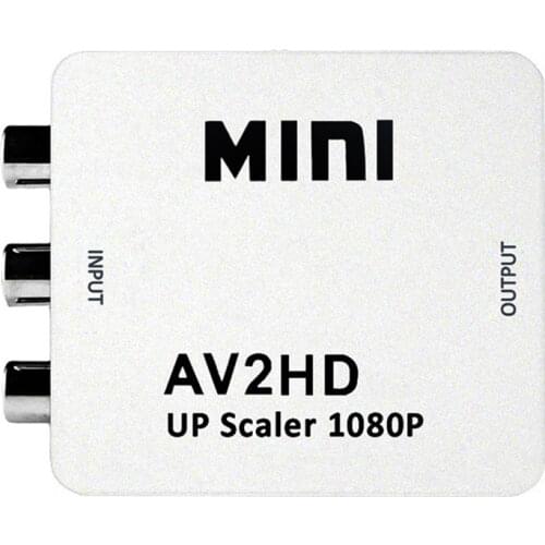 Mini AV to HDMI-compatible Video Converter Box RCA AV CVBS to HDMI-compatible Adapter for HDTV TV PS3 PS4 PC DVD Xbox Projector