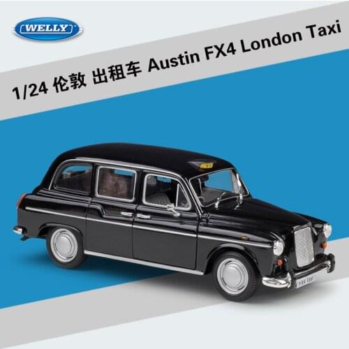 Welly 1:24 Austin FX4 London Taxi alloy car model control transport toy