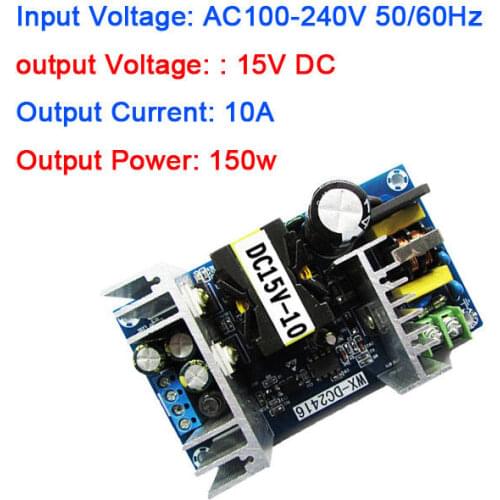 150W AC-DC Converter Module AC 110V 120V 220V 240V to 15V 10A Switch isolated Power Supply Module High power industry