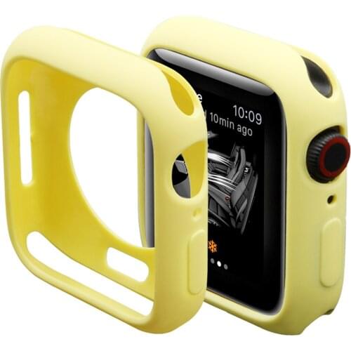 Soft TPU Silicone case Cover for iWatch Series 3 2 1 38mm 42mm Watch protector Bumper for Apple Watch Series 4 5 6 SE 40mm 44mm