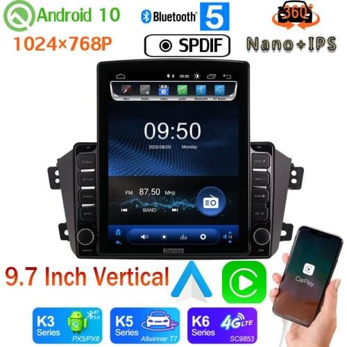 Nano+IPS 9.7" Vertical Style Car Media Player GPS For Geely GX7 EX7 X7 2011-2019 Android 10 PX6 4+64G Radio 360 Panoramic Camera