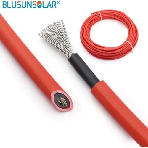 Blusunsolar 100m/roll 4.0mm2 10 AWG solar battery cable wiring for solar power TUV approved 2pfg 1169