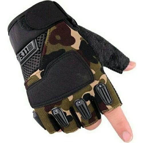Spring, summer and autumn seasons outdoor tactical special forces non-slip riding half-finger gloves men