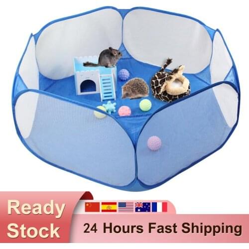 Portable Pet Fences Tent Outdoor Kennels Fence Houses For Small Large Dogs Game Safe Playpen Animal Cage for Hamster Pig Supply