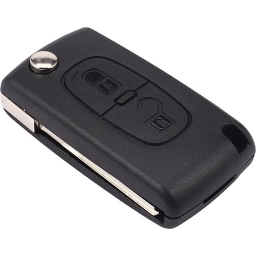 2 Buttons Remote Folding Car Key For Peugeot 307 3008 308 408 433MHz PCF7961 ID46 CE0536 Flip Key Fob