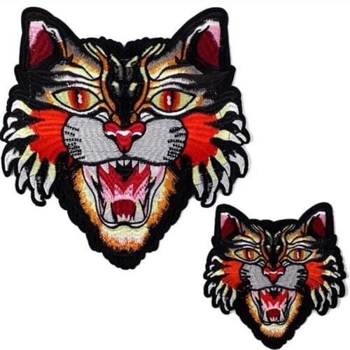 Colorful embroidered tiger patches for Clothing Sewing on garment applique DIY Accessory Sewing Supplies