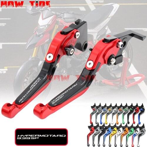 20 Colors CNC Adjustable Folding Extendable Motorbike Motorcycle Red Brake Clutch Levers For Ducati HYPERMOTARD 939 SP 2016 2017