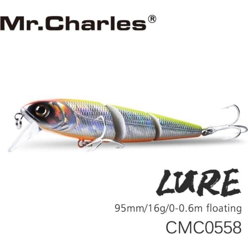 Mr.Charles CMC0558 Fishing Lure 95mm 16g 0-0.6m Floating Crank Isca Artificial Lures Fishing Tackle Popper Hot Model Crankbaits
