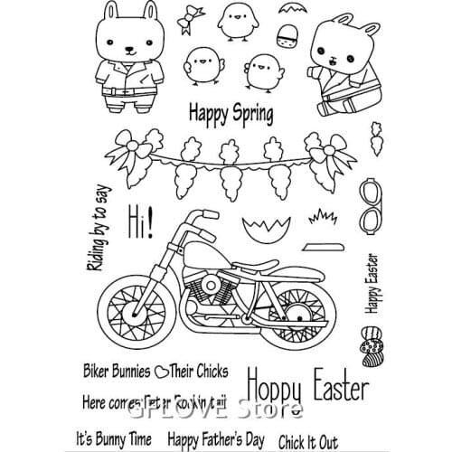 Happy Easter Transparent Clear Silicone Stamp Seal DIY Scrapbooking photo Album Decorative A0520