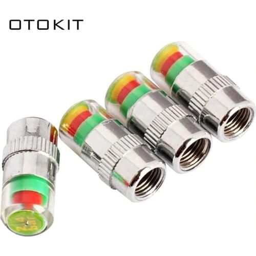 4Pcs Car Tire Pressure Monitor Systems Tire Pressure Sensor TPMS Car Tire Pressure Alarm Car Tyre Air Valve Cap Air Alert Sensor