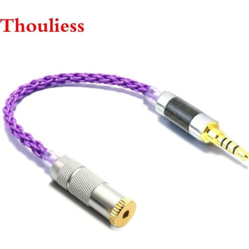 Thouliess HIFI Carbon Fiber 3.5mm TRRS Balanced Male to 2.5mm TRRS Balanced Female Audio Adapter Cable 3.5mm to 2.5mm TRRS Cable