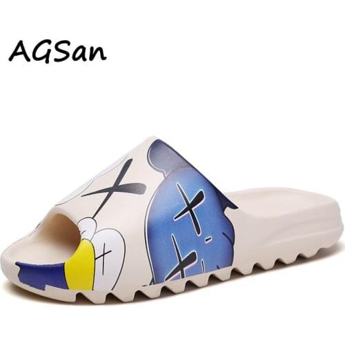 Outdoor Slippers Unisex Big Size 31-47 Luxury Brand Beach Sandals Lightweight Parent-child Slippers Cartoon Lovers Sandalias New
