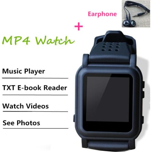 DZ12 Smart Watch 8GB 4GB MP3 MP 4 Player with Earphone Support E-book Reader Music Video Picture Viewer Watch MP 4 MP3 watch