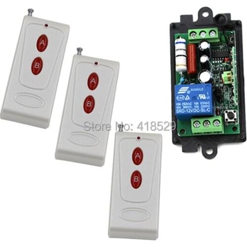 Smart system remote control switch,AC 220V 1CH RF Wireless 3 Transmitter with Two-button Receiver Switch -2260 2262 SKU: 5065