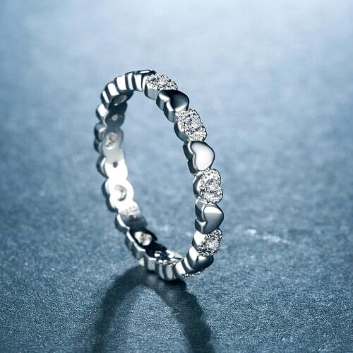 Gorgeous Creative Round Love Diamonds Confession Ladies Ring Jewelry Ring Fashion Jewelry Best Gift Silver Color Vintage Ancient