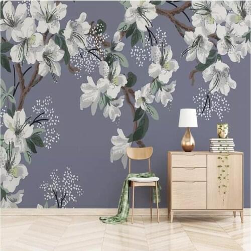 YOUMAN Custom Modern 3d Photo Wallpaper Wall Murals 3d Hand-Painted Watercolor Flower Sofa Bed Background Wall Home Decor Modern