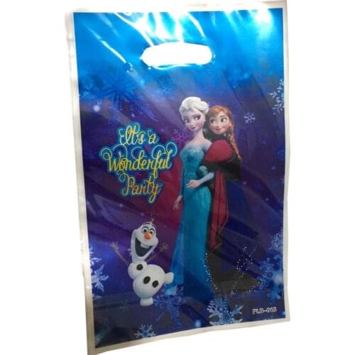 10pcs/set Disney Frozen 2 Theme Cartoon Gift Bags Anna Elsa Party Supplies For Kids Happy Birthday Party Decoration Candy Bag