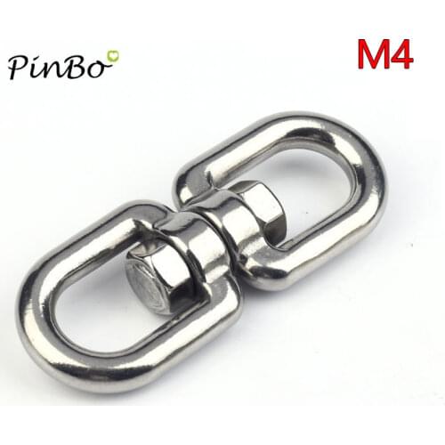 20 pcs M4 Thickness 304 Stainless Steel Double End Eye Swivel Hook Shackle
