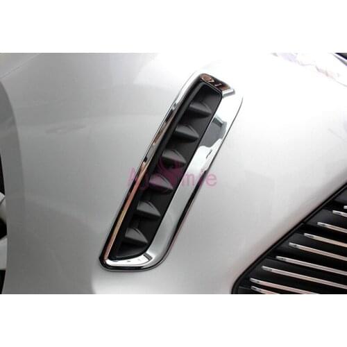2016 2017 Chrome Car Styling Front Daylight Cover Light Overlay Lamp Trim Panel For Toyota Vios FS Accessories