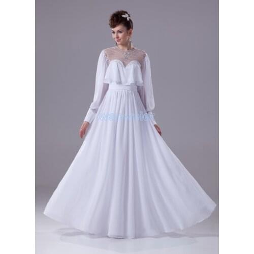 2020 real photo Sale Tassel free Shipping Formal Gown New custom dress Long Sleeve with Jacket Plus Size Bespoke Wedding Dresses