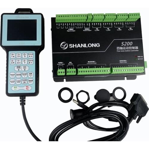 4-axis CNC Handle Controller S200 Motion Control System support G code 500KHZ For Engraving Milling Machine