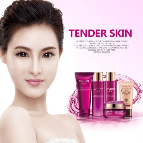 5Pcs Skincare Set Mexican Daisy Deep Moisturizing Cleanser Toner Essence Cream CC Cream