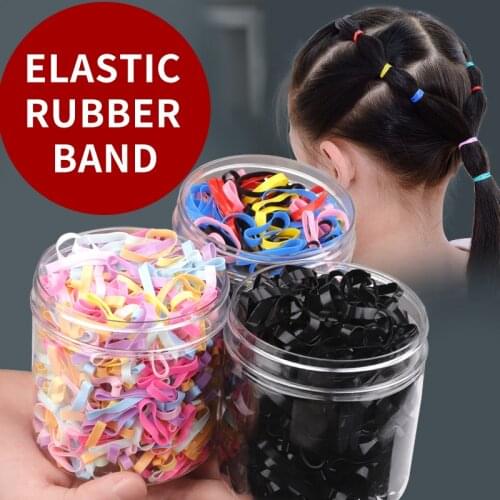 500pc/Pack 450pc/Box Girls Colorful Disposable Rubber Bands Gum For Ponytail Holder Elastic Hair Bands Fashion Hair Accessories