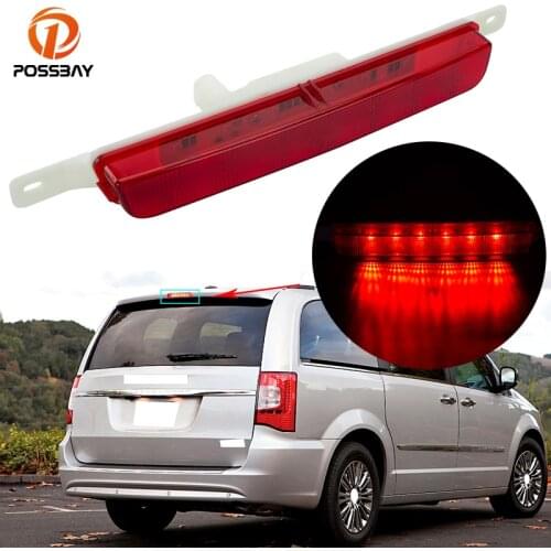 Car High Mount Brake Tail Light Bumper Red LED Stop Lamp Fit for Chrysler Town & Country 2008-2016 Fit for VW Routan 2009-2014