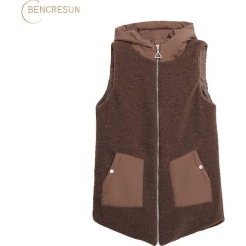 Женские жилеты с капюшоном Bencresun China At AliExpress