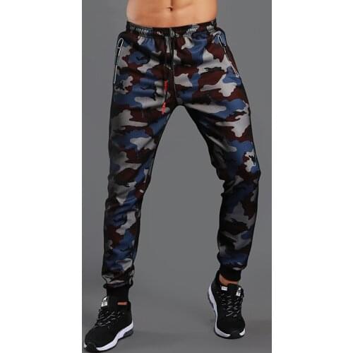 Camouflage pants mens casual pants slim sports pants spring mens fitness pants quick drying gym camouflage Leggings