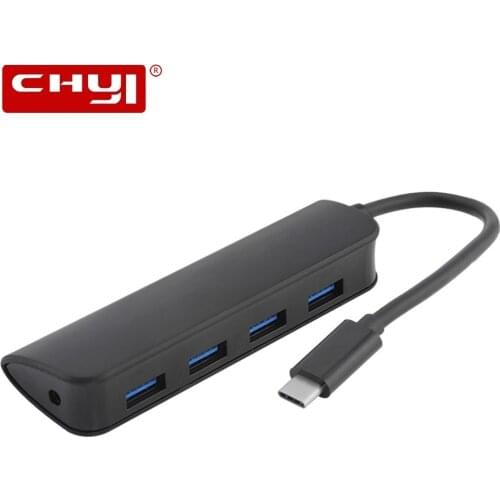 CHYI USB C Hub Type C 3.1 Hub Adapter USB 3.0 4 Ports Splitter With Power Interface For Macbook Computer Accessories USB Hub 3.0