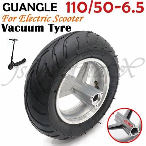 GUANGLE 110/50-6.5 110-50-6.5 Vacuum Tire with Rim Mini Motorcycle Accessories 47CC/49CC Small Sports Car Tyre Electric Scooter