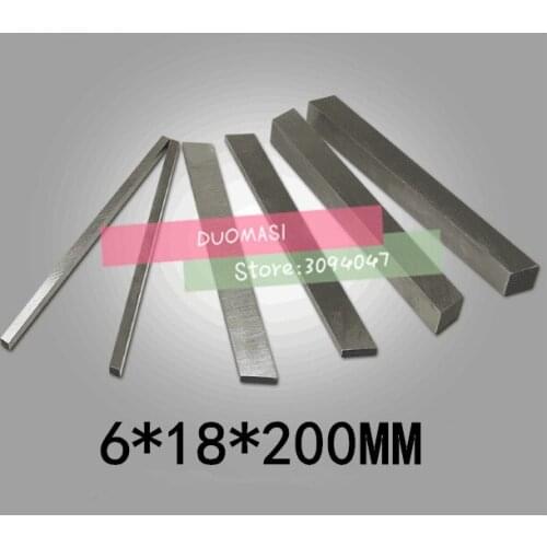 HRC60 6*18*200mm High-speed steel Sharp steel STEEL BILLETS blade Flat HSS Turning tool DIY knife material, Lathe tool