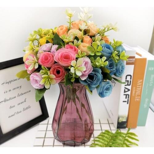 27 cm 10 heads of artificial roses True touch artificial bouquet artificial flowers wedding decoration flowers home garden decor