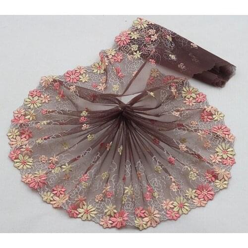 MLAEY 2Yards Exquisite Embroidered Flower Lace Trim High Quality Lace Fabric DIY Craft&Sewing Dress Clothing Accessories