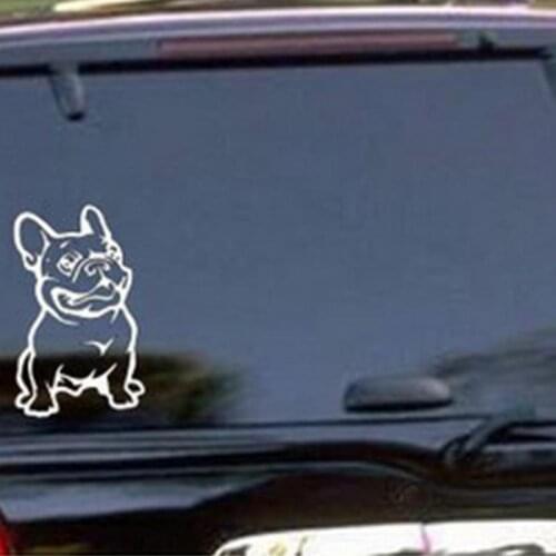Fashion French Bulldog Dog Car Sticker PET Cars Decal Waterproof Auto Styling Cartoon Car Stickers Car Accessories 14*8CM