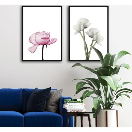 Moth Orchid Poster Pink Rose Canvas Painting Flower Wall Art Print Quote Modern Picture For Living Room On The Wall Home Decor