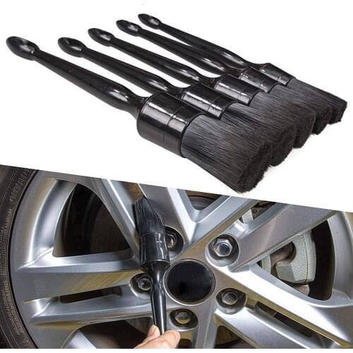 Hot Sale 5Pcs Car Detailing Brushes Set For Wheels Tires Engine Leather Seats Door Panels Dashboard Air Outlet Clean Brush Tools