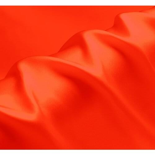 Natural Mulberry Stretch Satin (90% Silk+10% Spandex)16 19m/m Thick 42.5" ( 108cm) 55" (140cm) Width Spicy Orange Silk Fabric