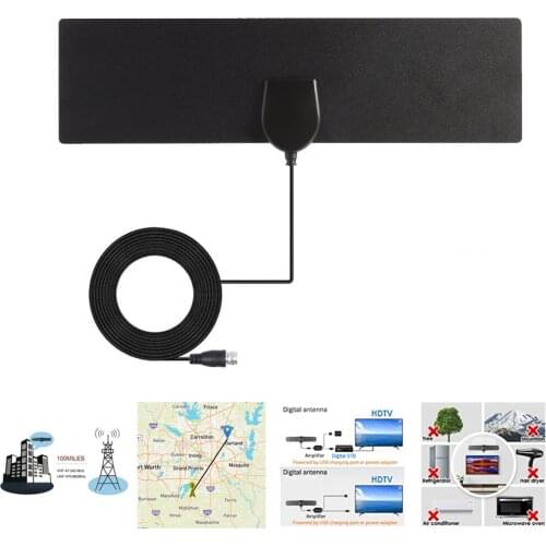 New 3M Digital TV Antenna 50 Miles 20DB HDTV 1080P Antenna With Amplifier Signal Booster For DVB-T2 Indoor Satellite Aerial