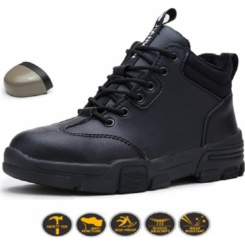 New Mens Steel Head Work Safety Shoes Breathable Waterproof Non-slip Anti-puncture Work Boots Comfortable Industrial Shoes