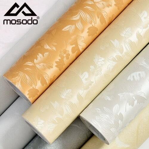 Wallpaper European Pattern PVC Self-Adhesive Thickening Waterproof Bedroom Livingroom Background Wallpaper Renovation Wall Stick