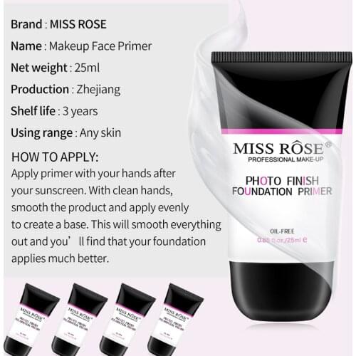 MISS ROSE Косметическая трубка для глаз и лица Увлажняющая невидимая изоляция пор