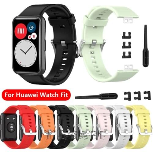 Strap for Huawei Watch Fit Smartwatch Replacement Silicone Band for Huawei Fit Wriststrap Watch Band