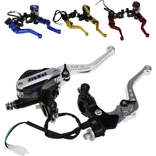 Motorcycle Brake Clutch Levers Hydraulic Master Cylinder Reservoir Universal For 22mm 7/8" Honda Yamaha Kawasaki Suzuki Ducati