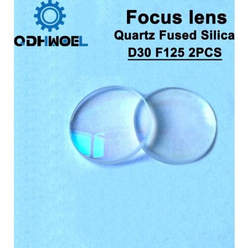 Spherical Collimating YAG Focus Lens D30 F125 2Pcs Precitec OEM Quartz Fused Silica for Fiber Laser Machine