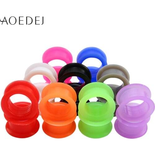 3-25mm Silicone Ear Plugs And Tunnels Piercing Expander Piercing Tuneles Ear Tunnels 3mm Oor Stretchers Plug oreille Ear Gauges