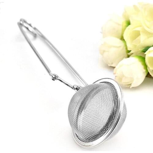 Stainless Steel Tea Infuser Sphere Mesh Tea Strainer Coffee Herb Spice Filter Diffuser Handle Tea Ball