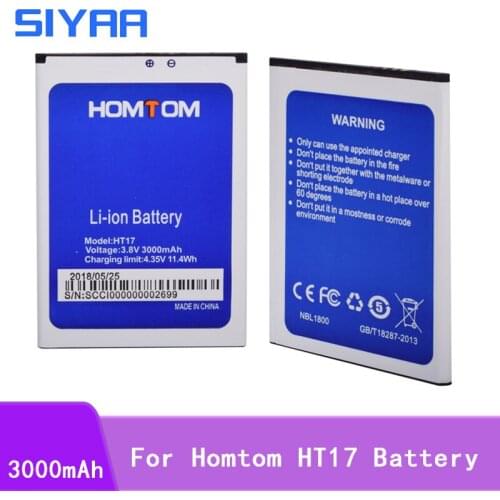 SIYAA Phone Original Battery ht17 For Homtom HT17 Mobile Phone 3.8V high capacity 3000mAh Lithium Replacement Batteries